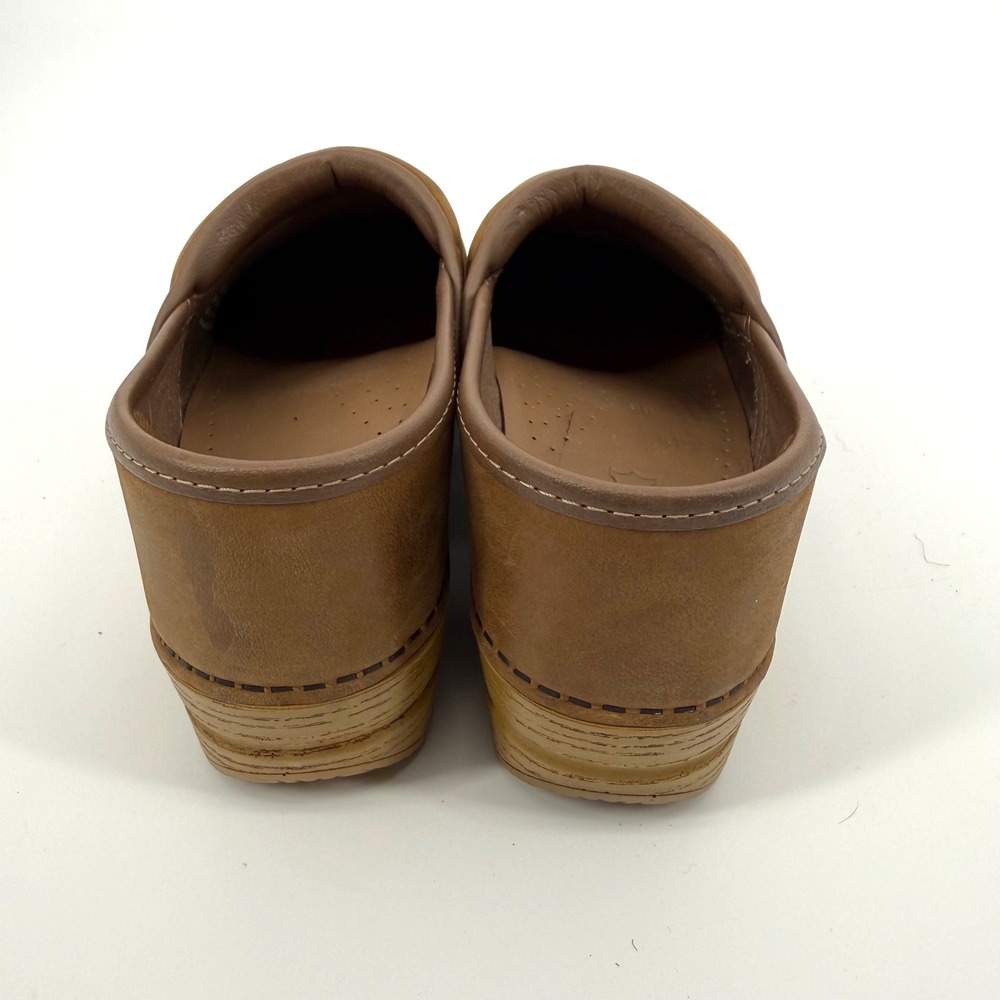 Dansko Professional 38 Honey Pot Leather Comfort Clogs Slip On Shoes Teacher - Picture 5 of 9